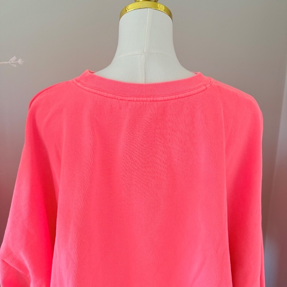 GAP Relaxed Wedge Crewneck Sweatshirt in Sassy Pink, Sz XL (NWT) - Picture 5 of 8